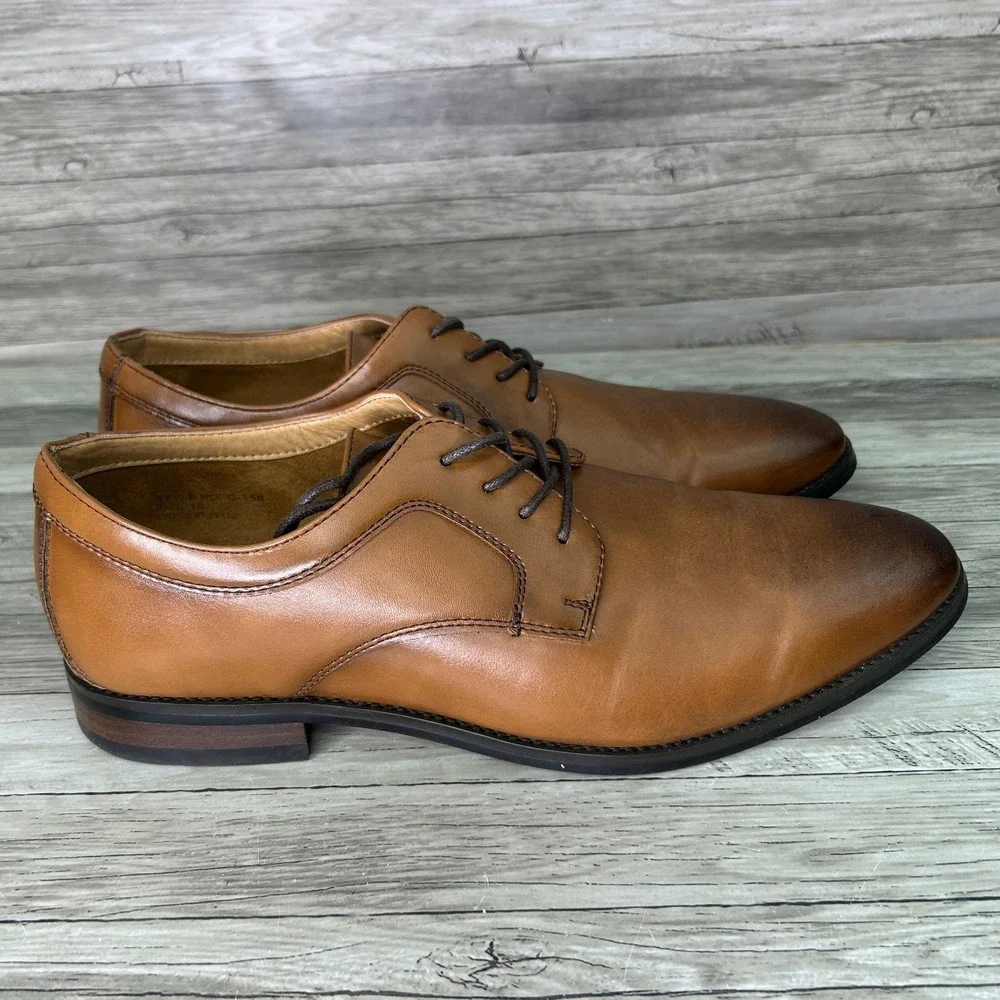 Bonafini Collection Mens Dress Shoes Brown Lace Up Size 10